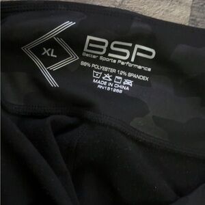 NWOT BSP Black Camouflage Leggings